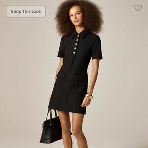 J. Crew Size 6 Tall Parc Dress in 4-Season Stretch - Black